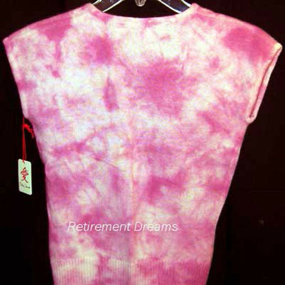 LIKE LOVE L Pink ANGORA Sweater Shell Shirt Top - Picture 2 of 3